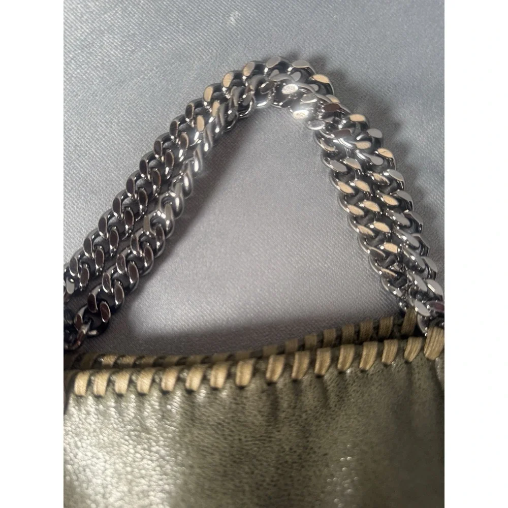 Stella McCartney Falabella Fold Over Tote Olive Shaggy Deer Chain Bag FW12